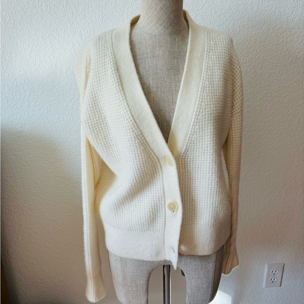 Women’s small off-white button sweater